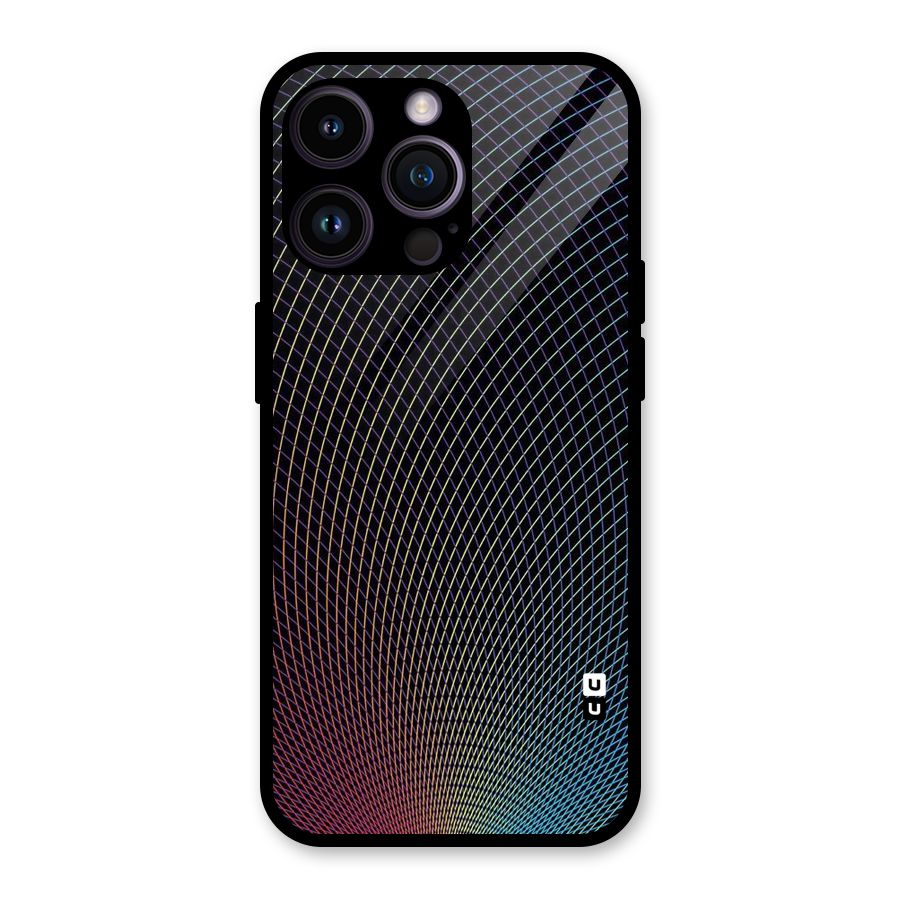Check Swirls Glass Back Case for iPhone 14 Pro Max