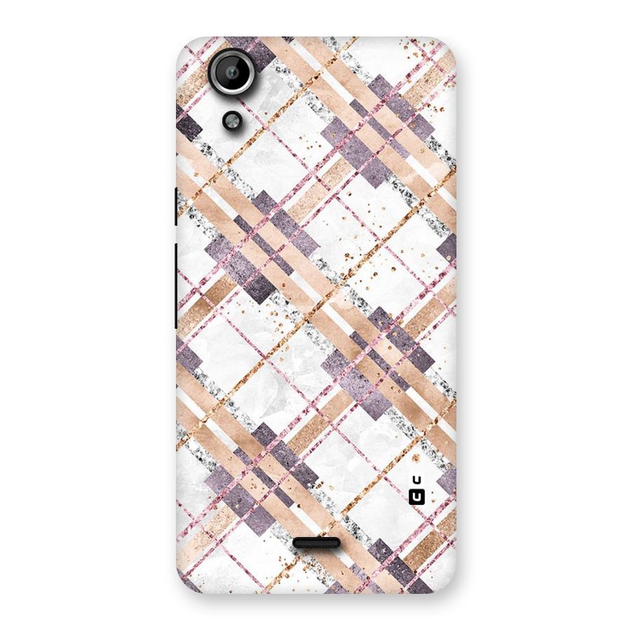 Check Trouble Back Case for Micromax Canvas Selfie Lens Q345