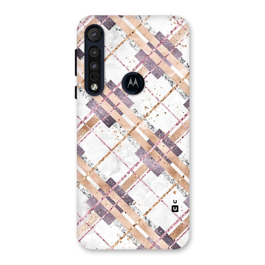 Check Trouble Back Case for Motorola One Macro