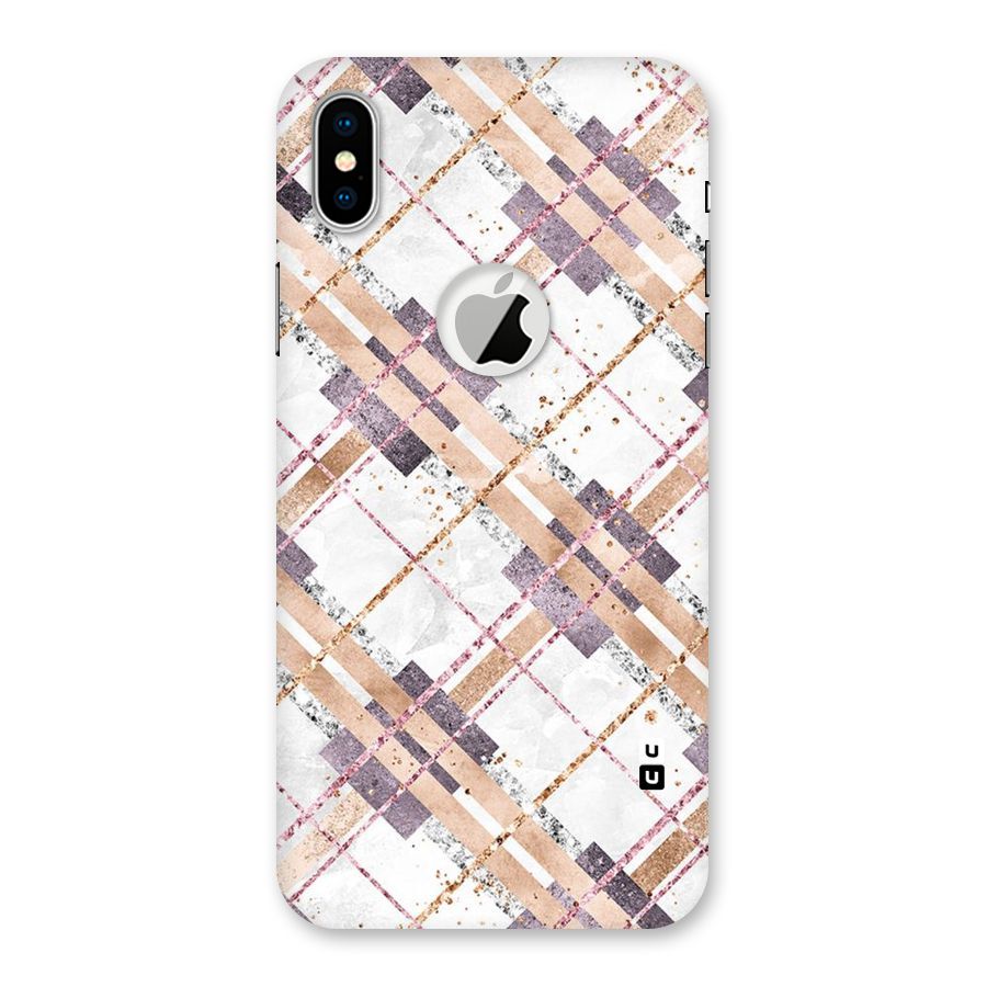 Check Trouble Back Case for iPhone X Logo Cut