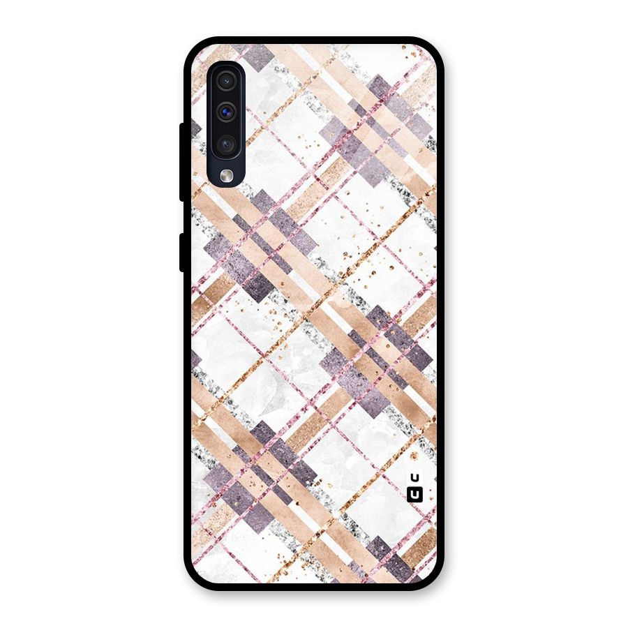 Check Trouble Glass Back Case for Galaxy A30s