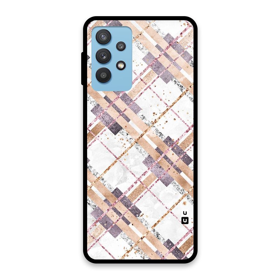 Check Trouble Glass Back Case for Galaxy M32 5G