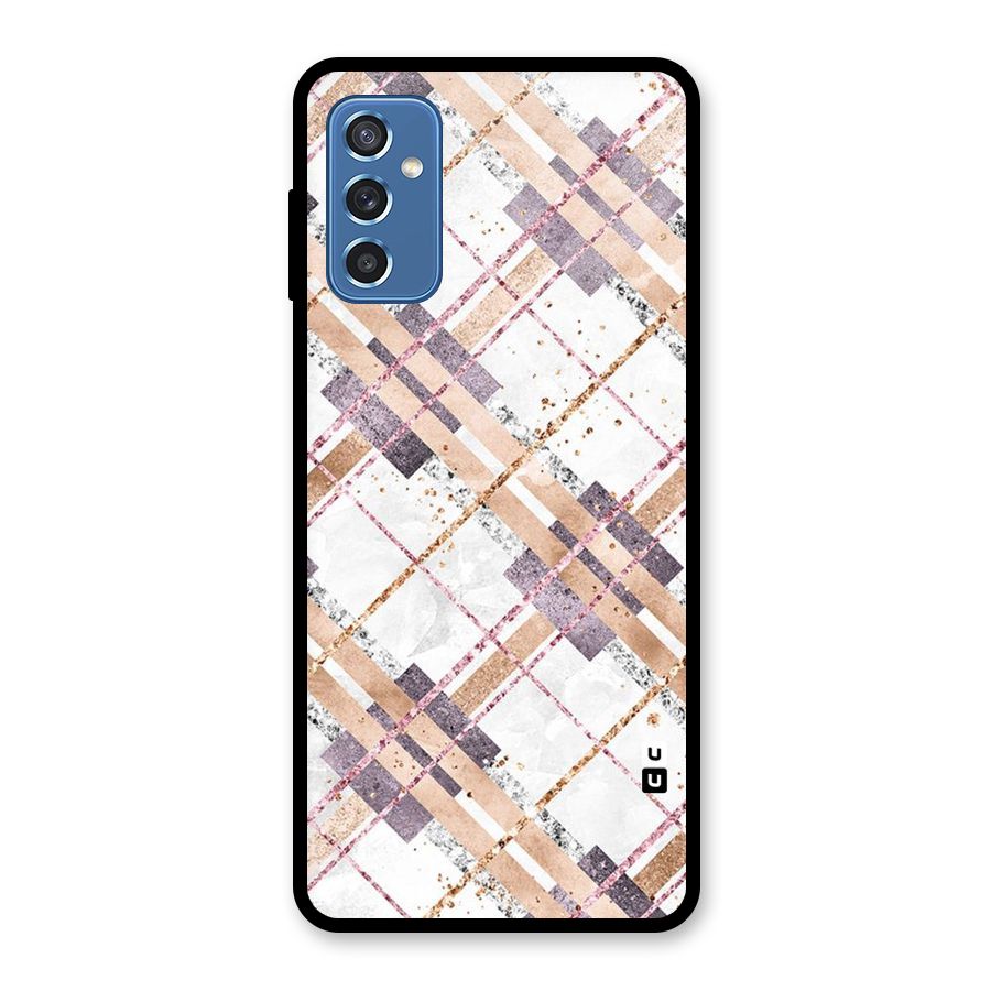 Check Trouble Glass Back Case for Galaxy M52 5G