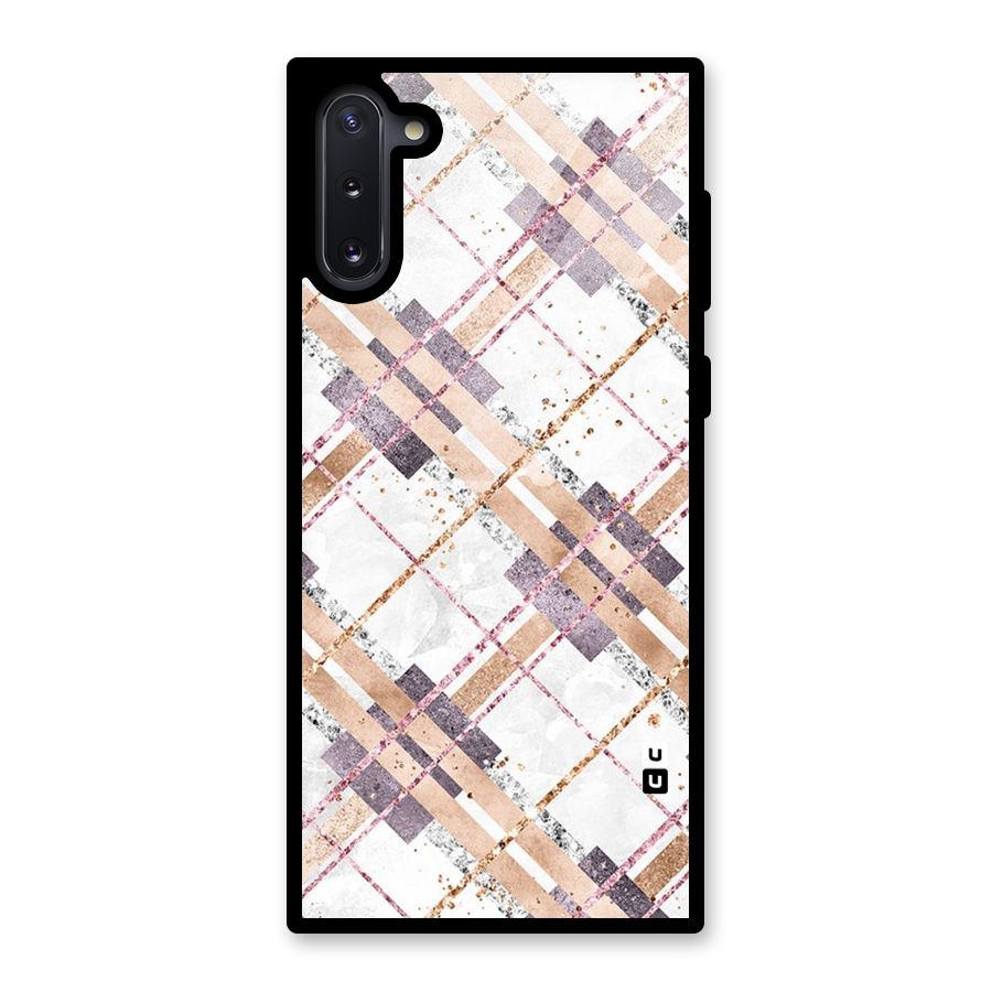 Check Trouble Glass Back Case for Galaxy Note 10