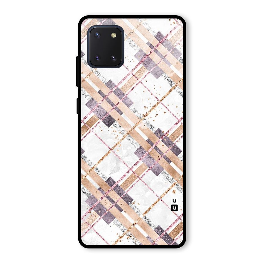 Check Trouble Glass Back Case for Galaxy Note 10 Lite