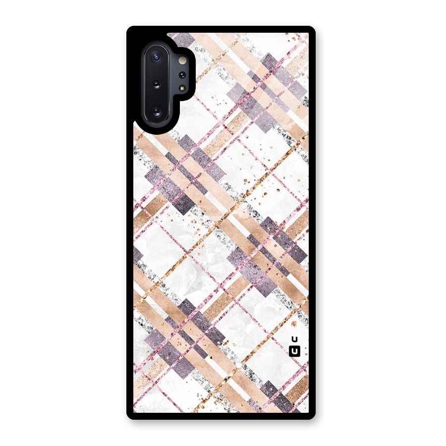 Check Trouble Glass Back Case for Galaxy Note 10 Plus