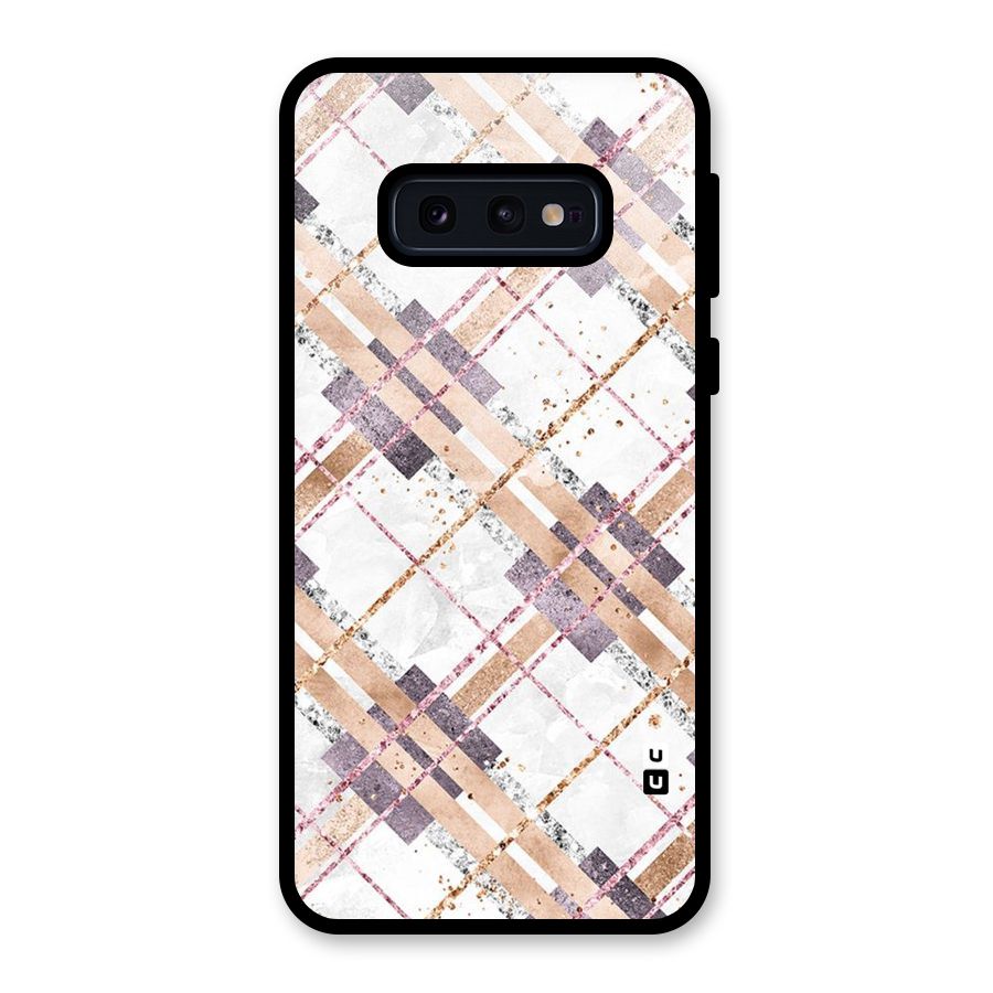 Check Trouble Glass Back Case for Galaxy S10e