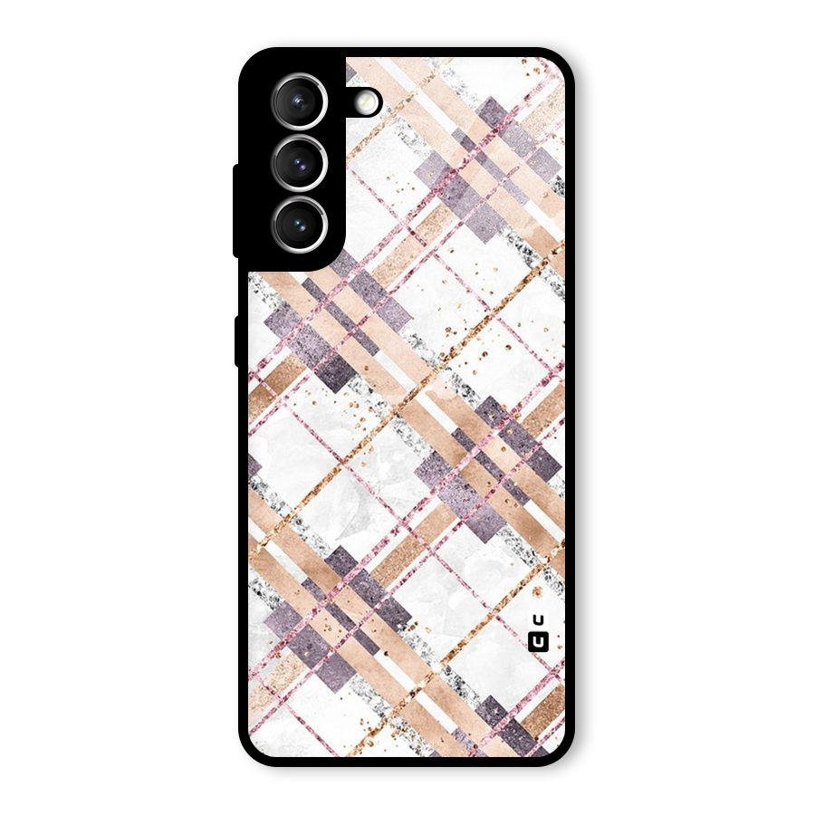 Check Trouble Glass Back Case for Galaxy S21 5G