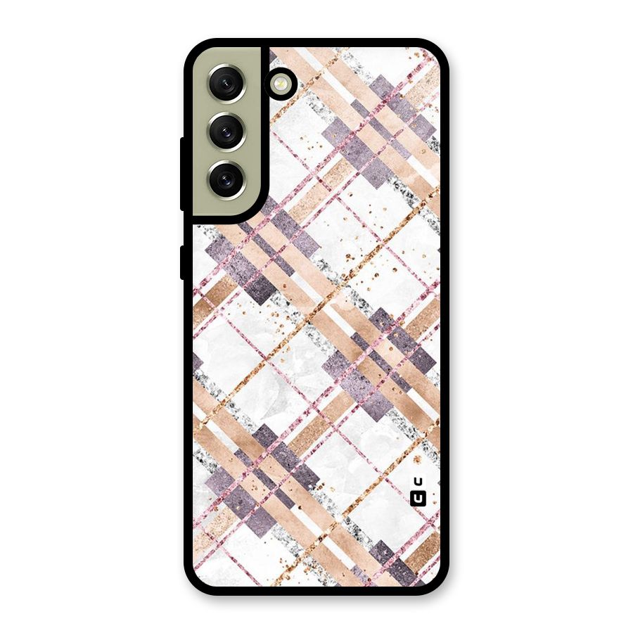 Check Trouble Glass Back Case for Galaxy S21 FE 5G