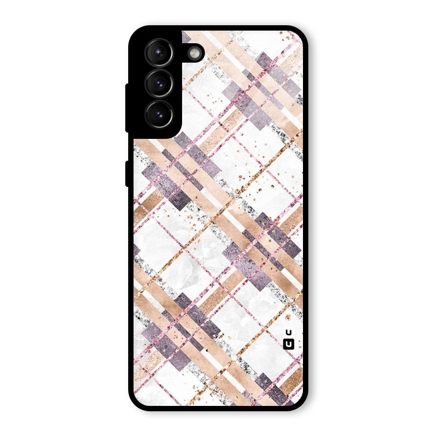 Check Trouble Glass Back Case for Galaxy S21 Plus