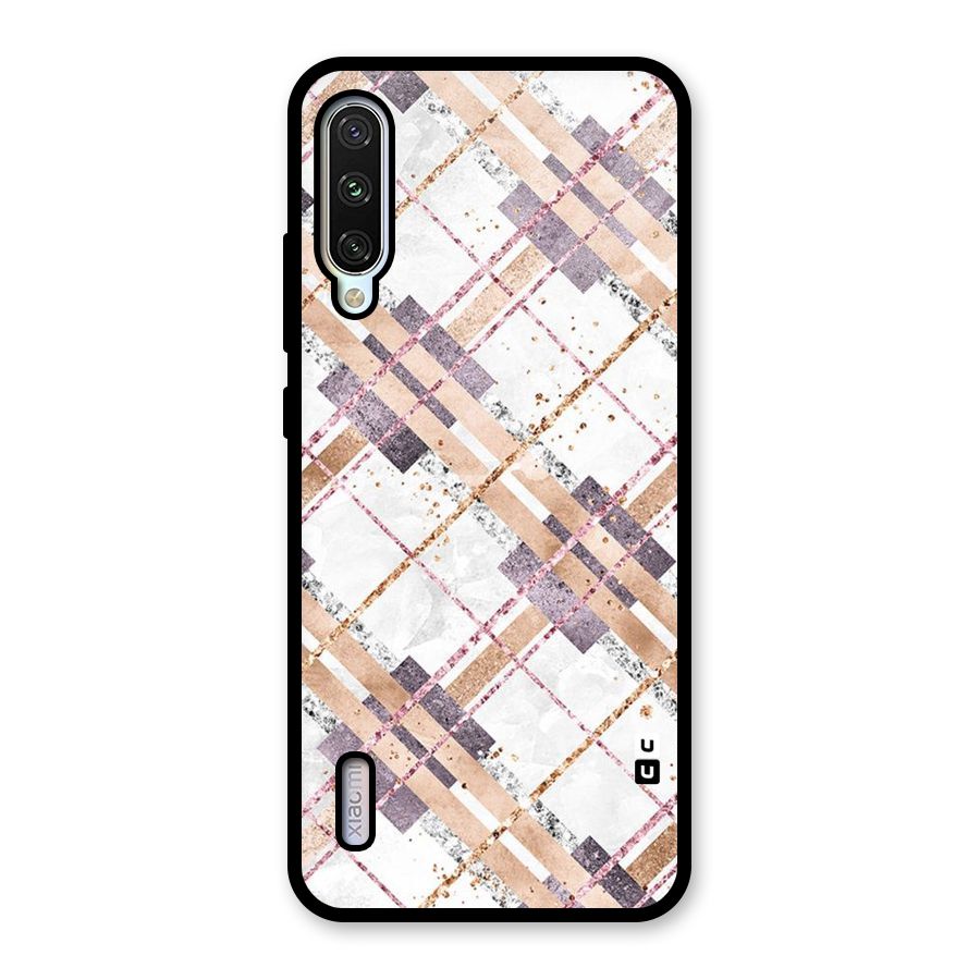 Check Trouble Glass Back Case for Mi A3