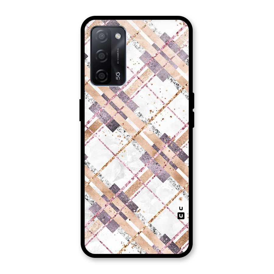 Check Trouble Glass Back Case for Oppo A53s 5G
