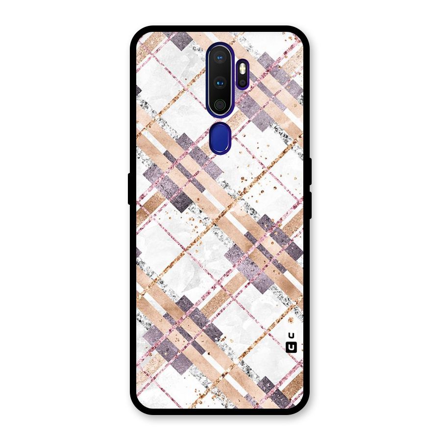 Check Trouble Glass Back Case for Oppo A9 (2020)