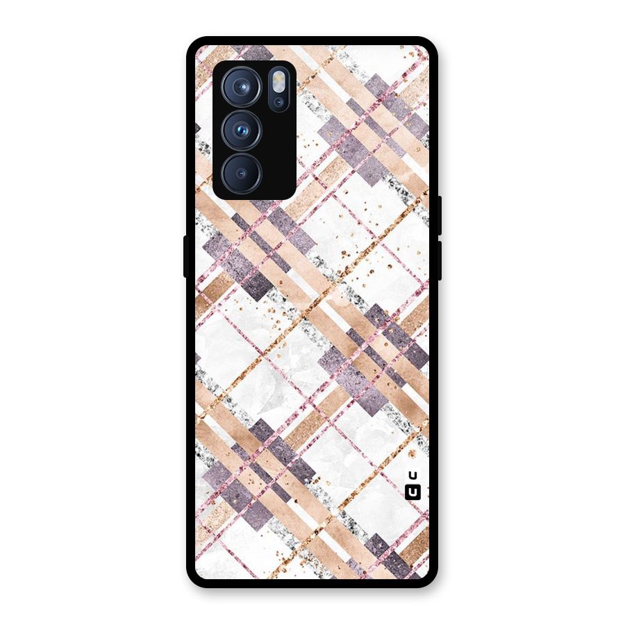Check Trouble Glass Back Case for Oppo Reno6 Pro 5G