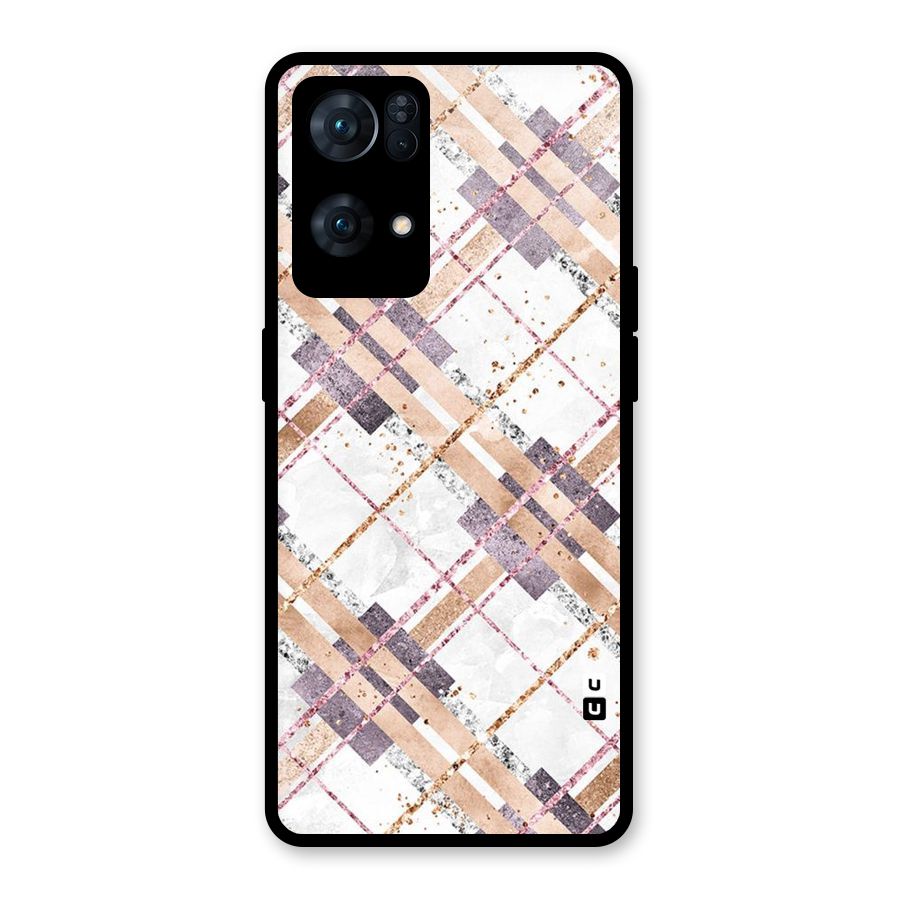 Check Trouble Glass Back Case for Oppo Reno7 Pro 5G