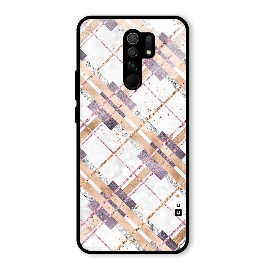 Check Trouble Glass Back Case for Poco M2