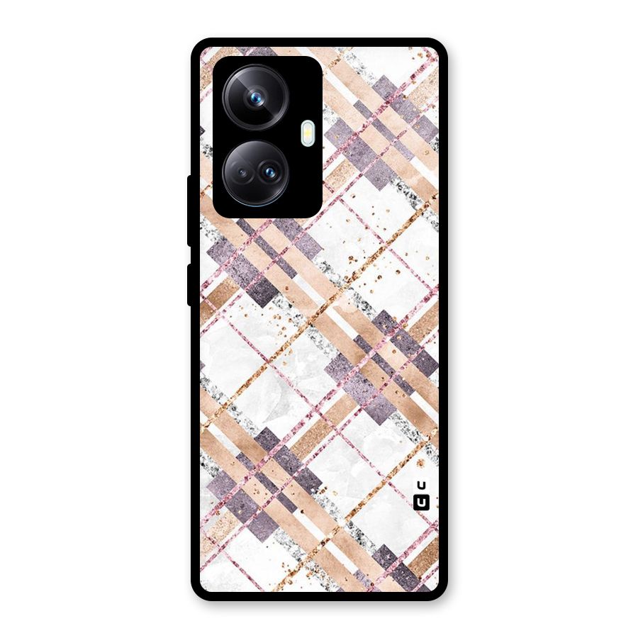 Check Trouble Glass Back Case for Realme 10 Pro Plus