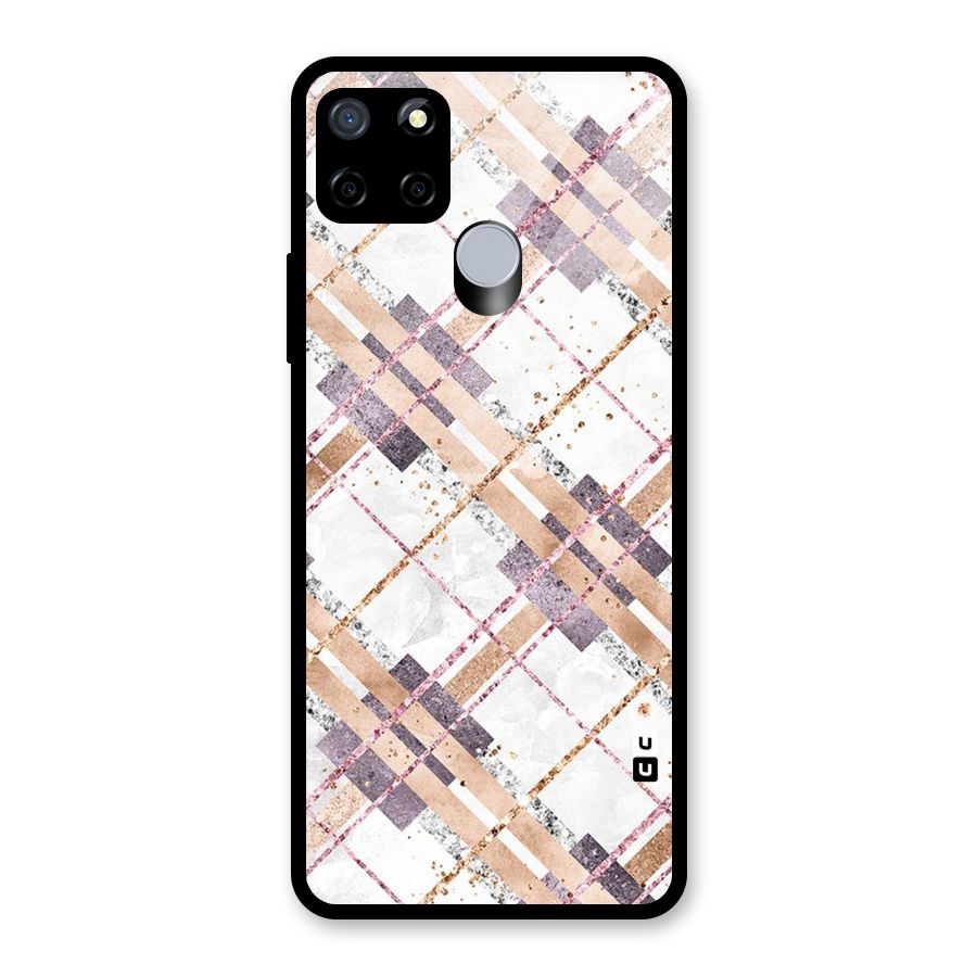 Check Trouble Glass Back Case for Realme Narzo 20