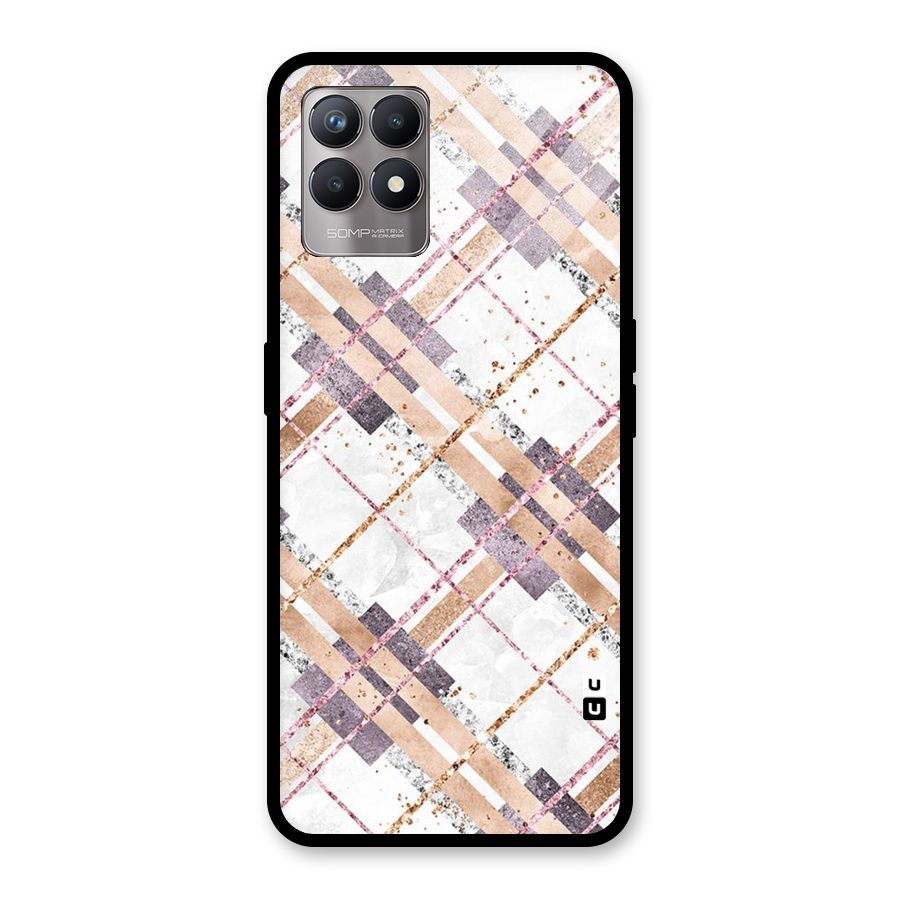Check Trouble Glass Back Case for Realme Narzo 50