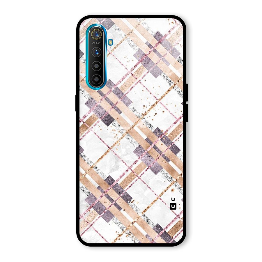 Check Trouble Glass Back Case for Realme X2