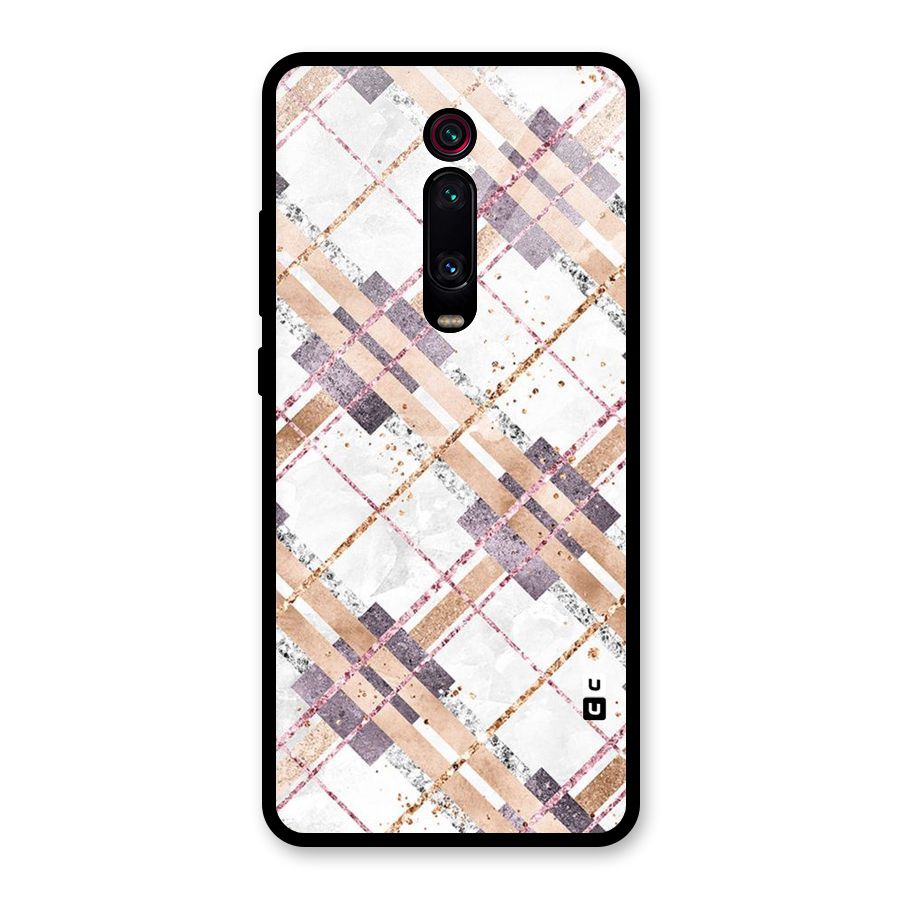 Check Trouble Glass Back Case for Redmi K20