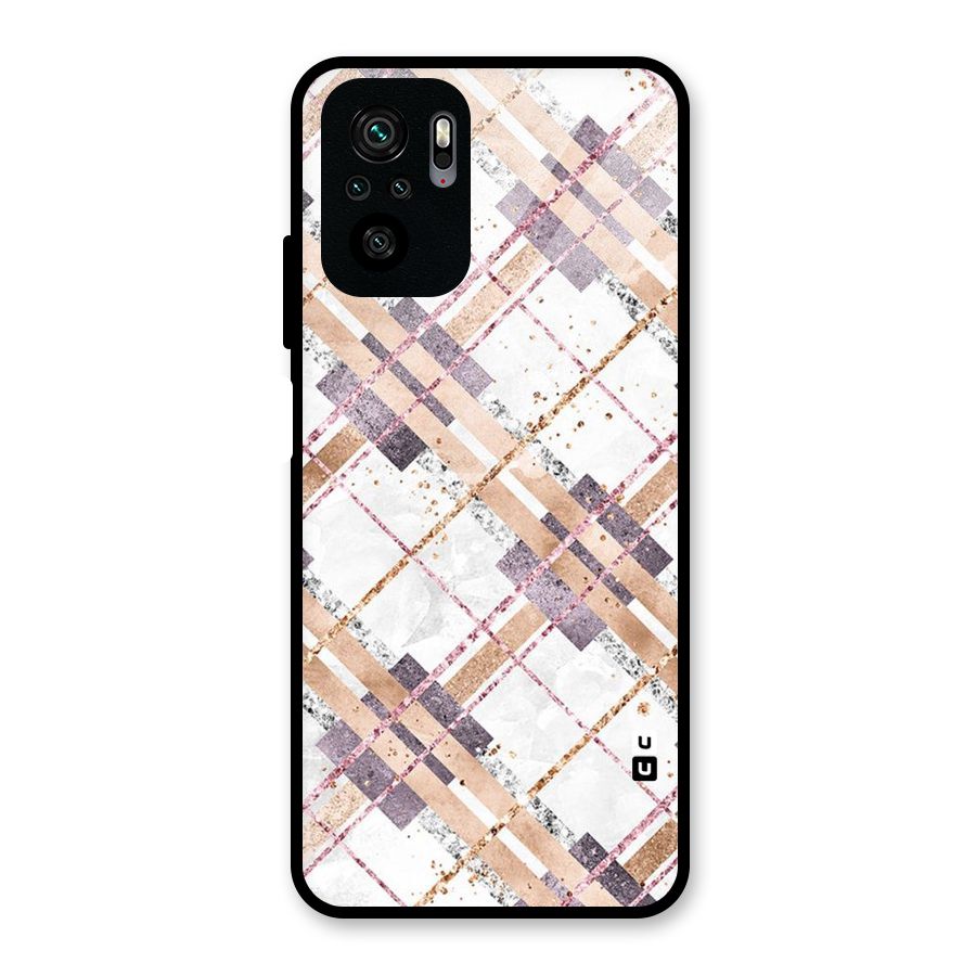 Check Trouble Glass Back Case for Redmi Note 10S