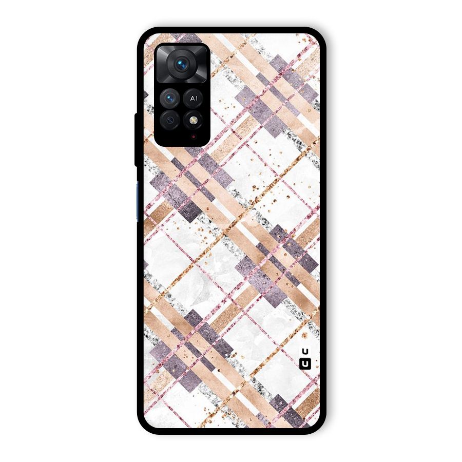Check Trouble Glass Back Case for Redmi Note 11 Pro