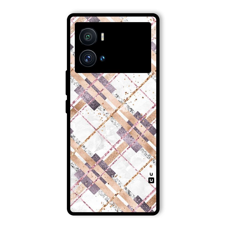 Check Trouble Glass Back Case for Vivo iQOO 9 Pro