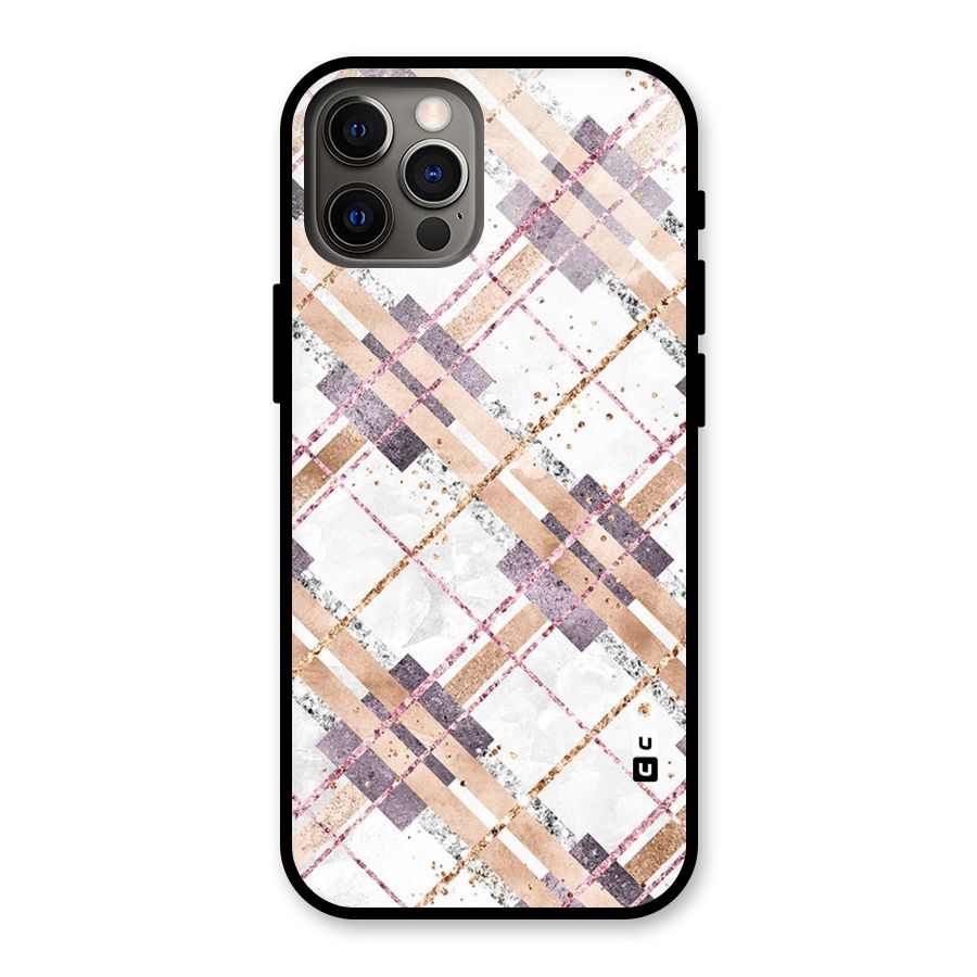 Check Trouble Glass Back Case for iPhone 12 Pro