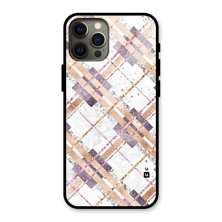 Check Trouble Glass Back Case for iPhone 12 Pro Max