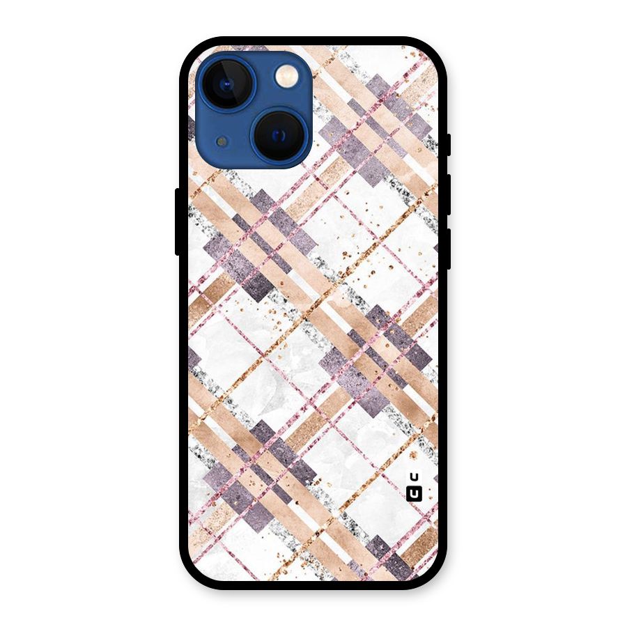Check Trouble Glass Back Case for iPhone 13 Mini