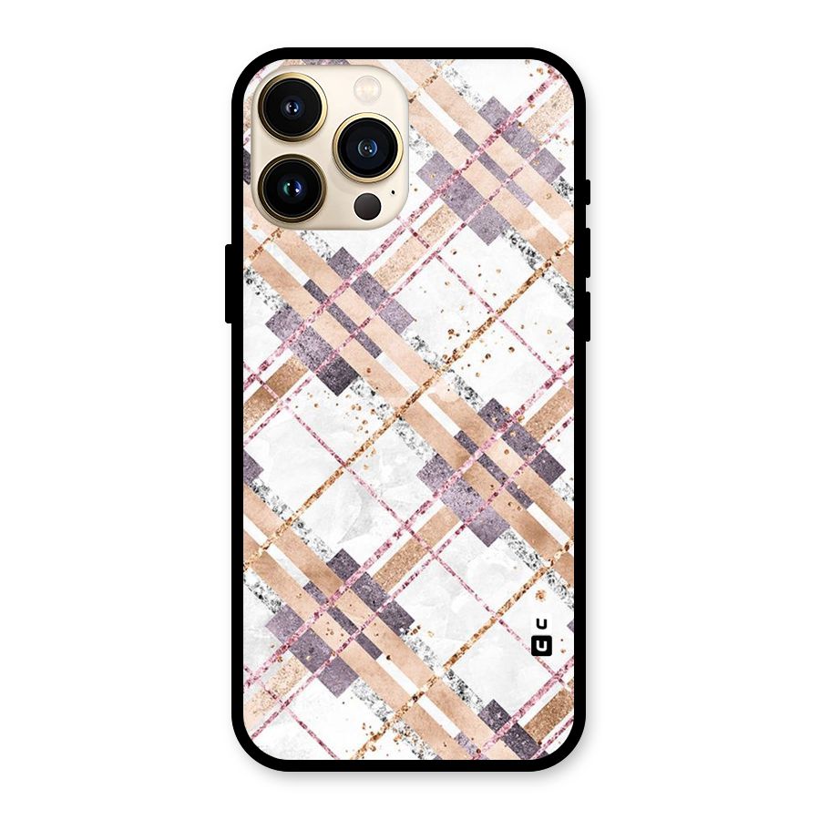 Check Trouble Glass Back Case for iPhone 13 Pro Max