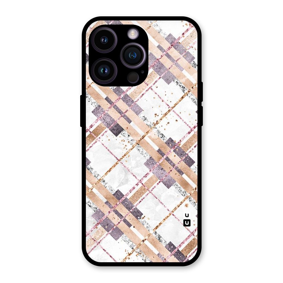 Check Trouble Glass Back Case for iPhone 14 Pro Max