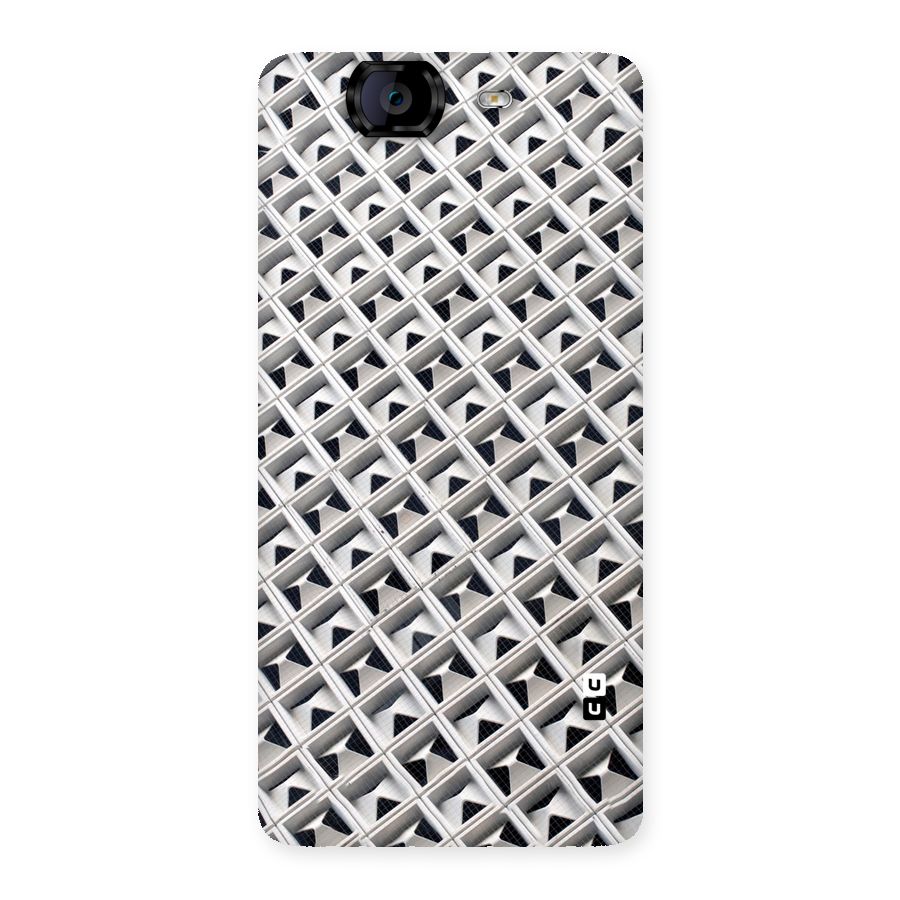 Check White Design Back Case for Canvas Knight A350