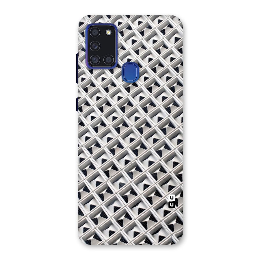 Check White Design Back Case for Galaxy A21s