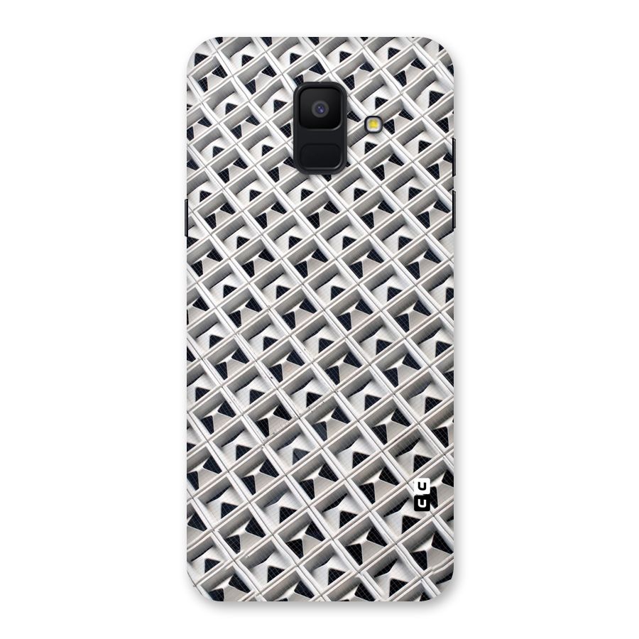 Check White Design Back Case for Galaxy A6 (2018)
