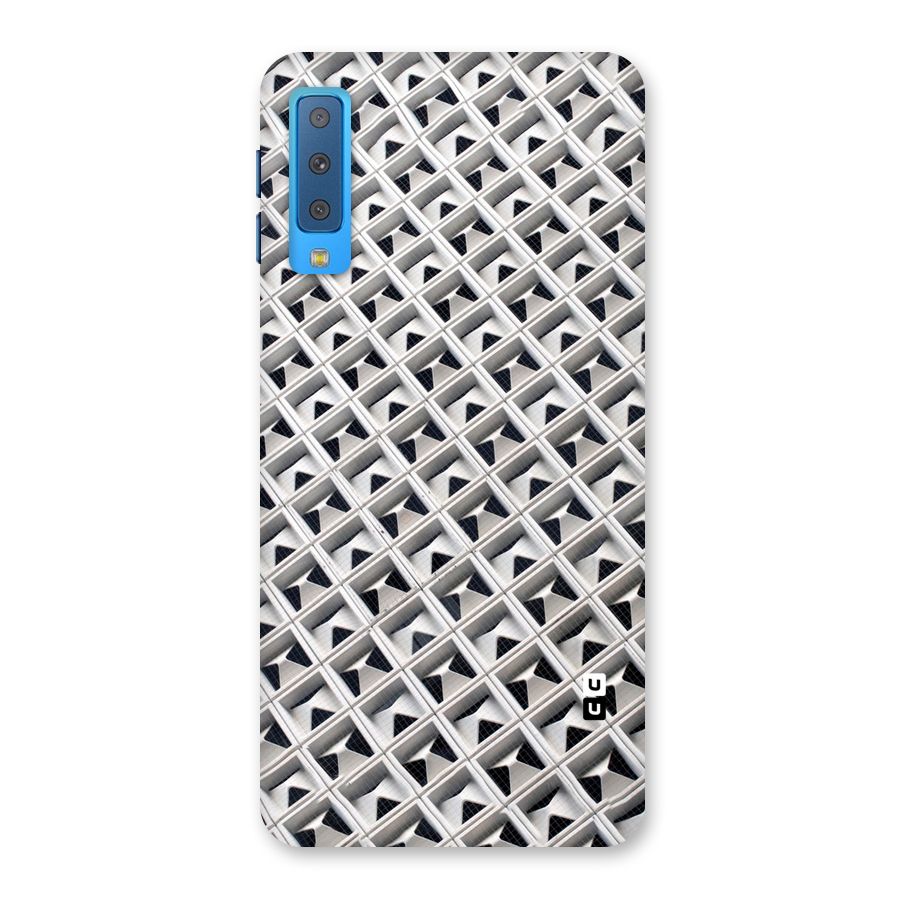 Check White Design Back Case for Galaxy A7 (2018)