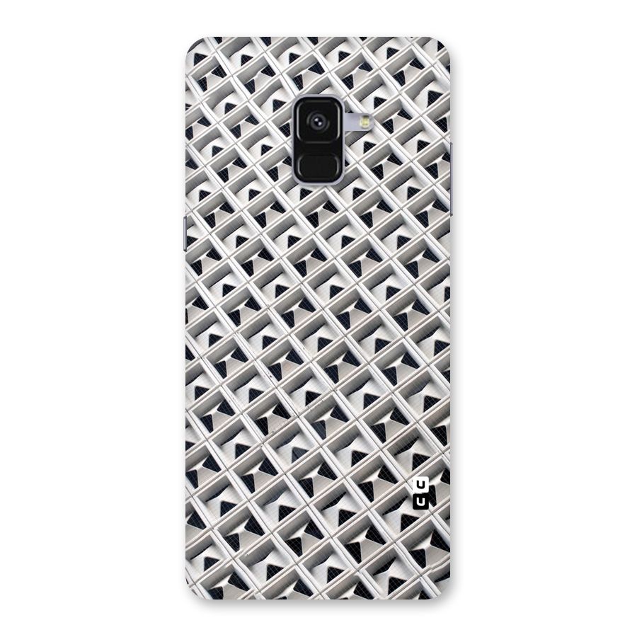 Check White Design Back Case for Galaxy A8 Plus