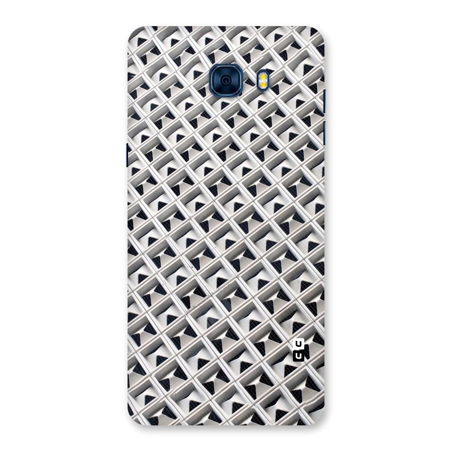 Check White Design Back Case for Galaxy C7 Pro
