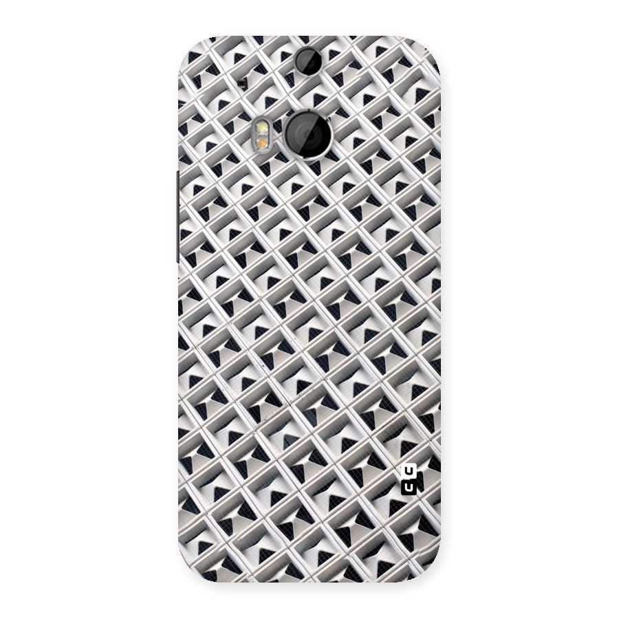 Check White Design Back Case for HTC One M8
