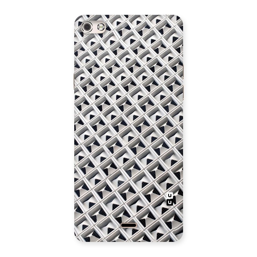Check White Design Back Case for Micromax Canvas Silver 5
