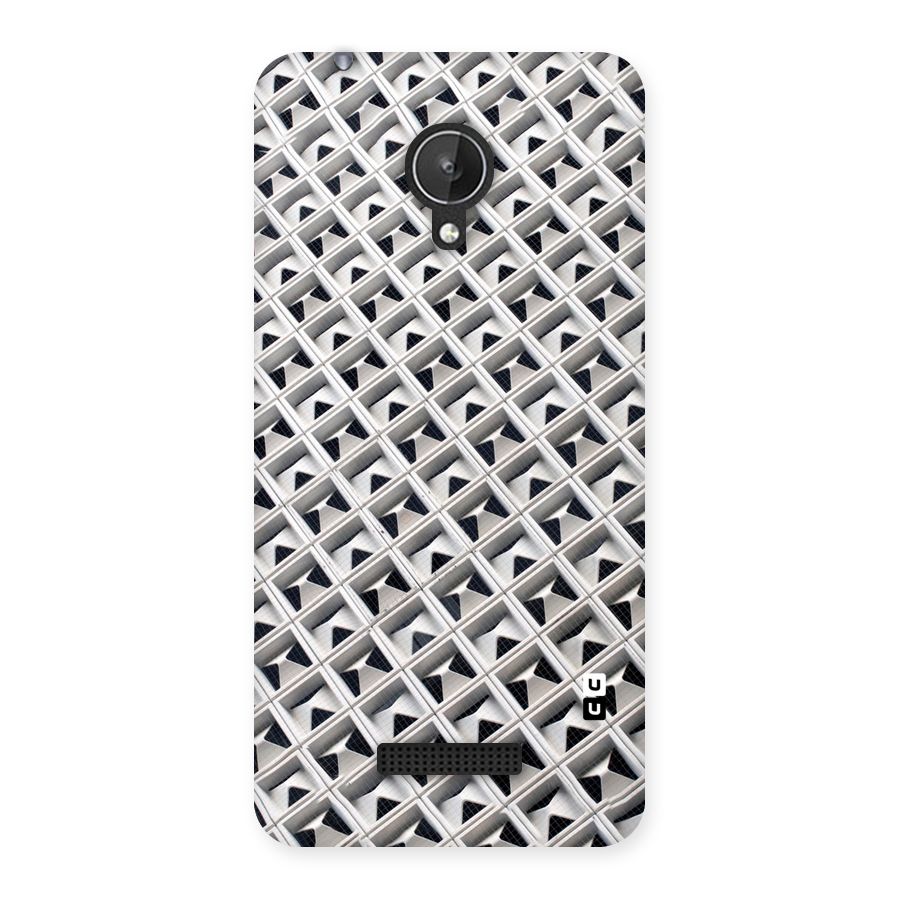 Check White Design Back Case for Micromax Canvas Spark Q380