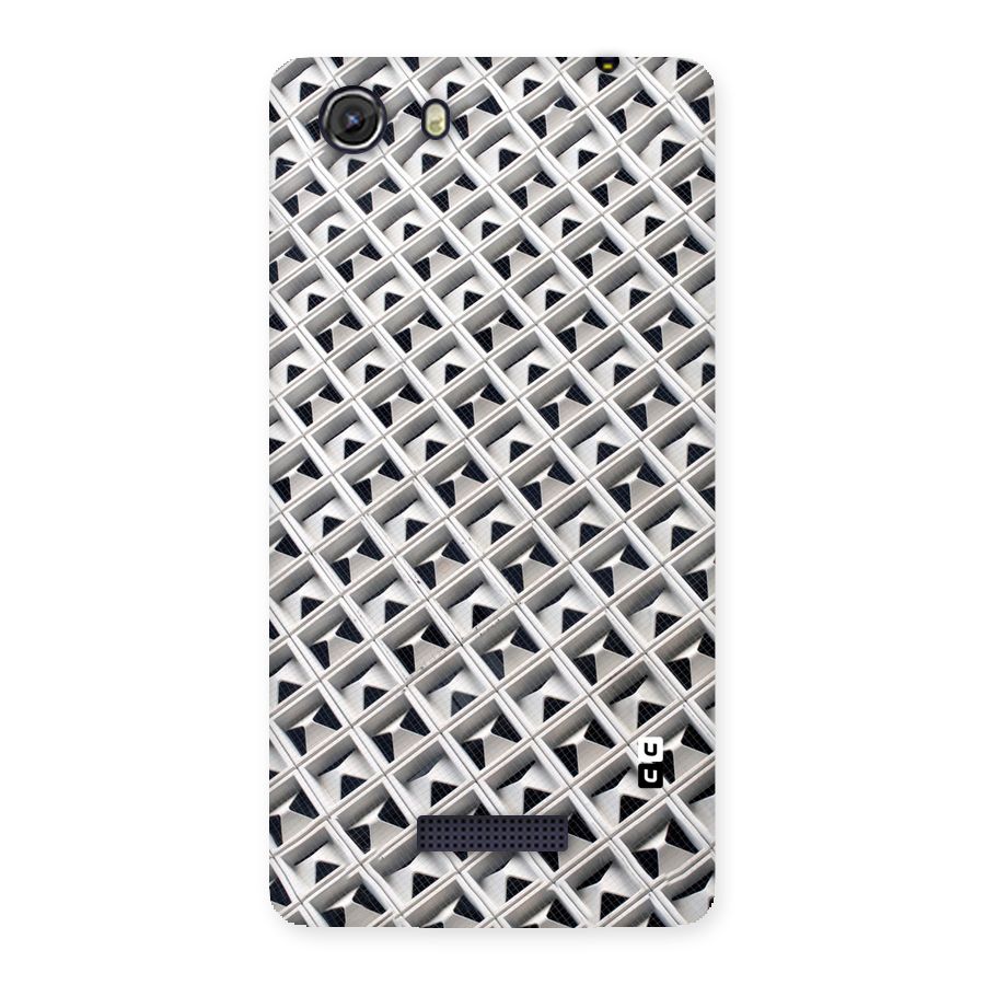 Check White Design Back Case for Micromax Unite 3