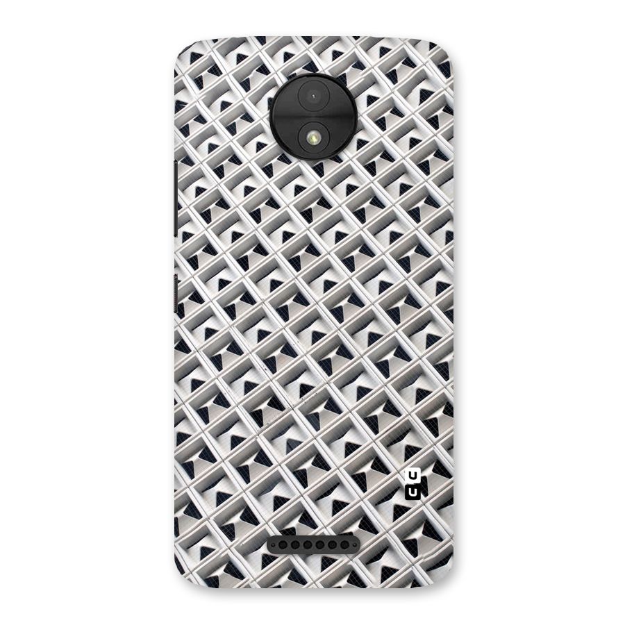 Check White Design Back Case for Moto C