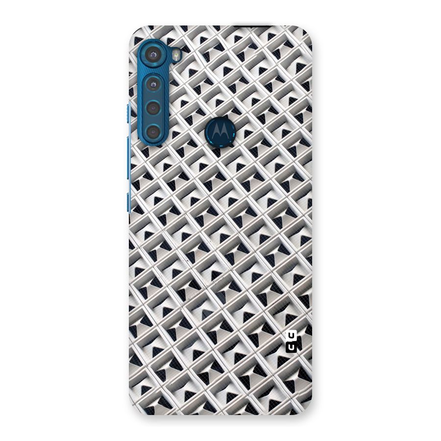Check White Design Back Case for Motorola One Fusion Plus