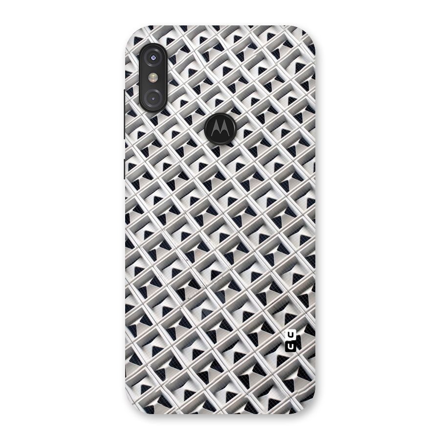 Check White Design Back Case for Motorola One Power