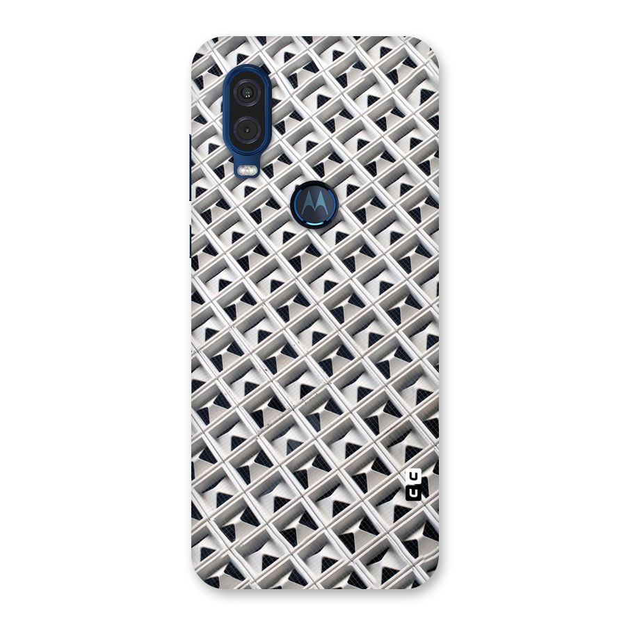 Check White Design Back Case for Motorola One Vision