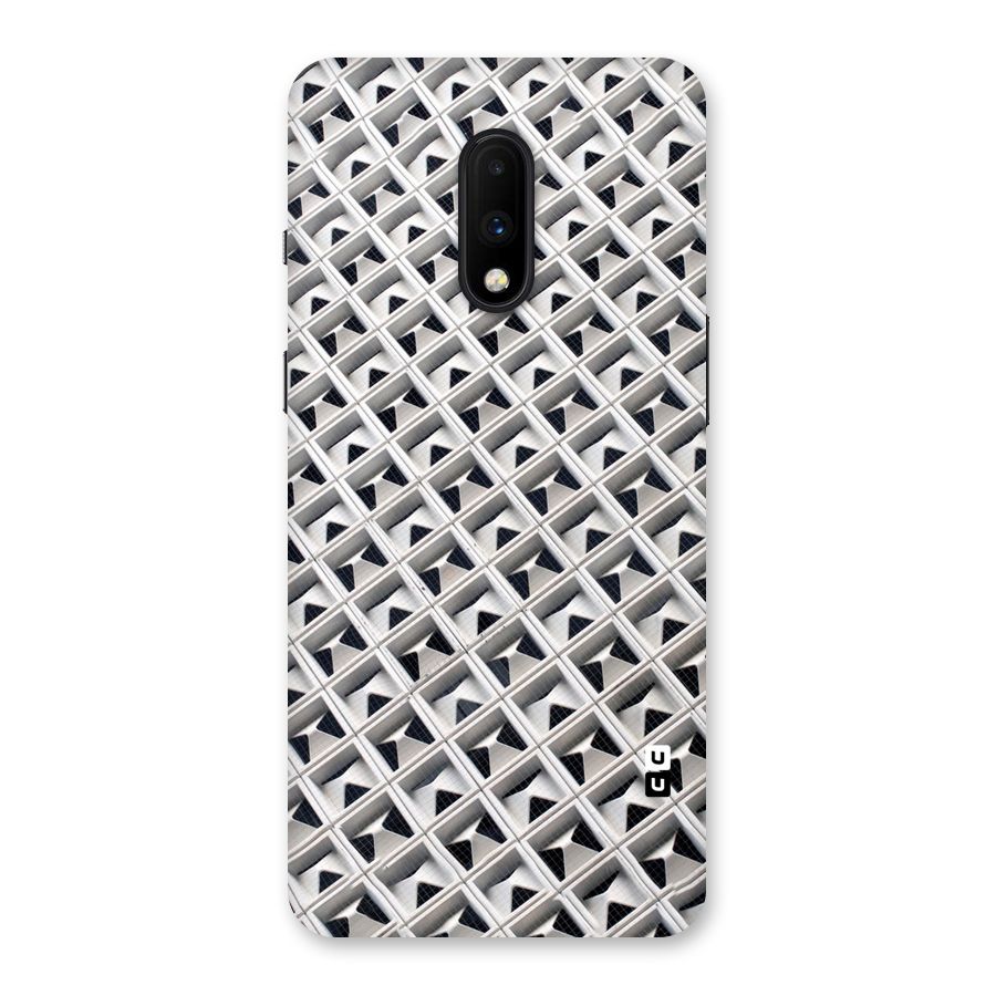 Check White Design Back Case for OnePlus 7