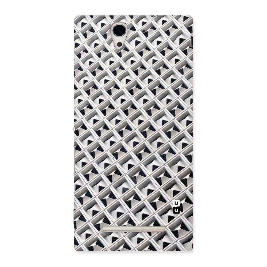 Check White Design Back Case for Sony Xperia C3