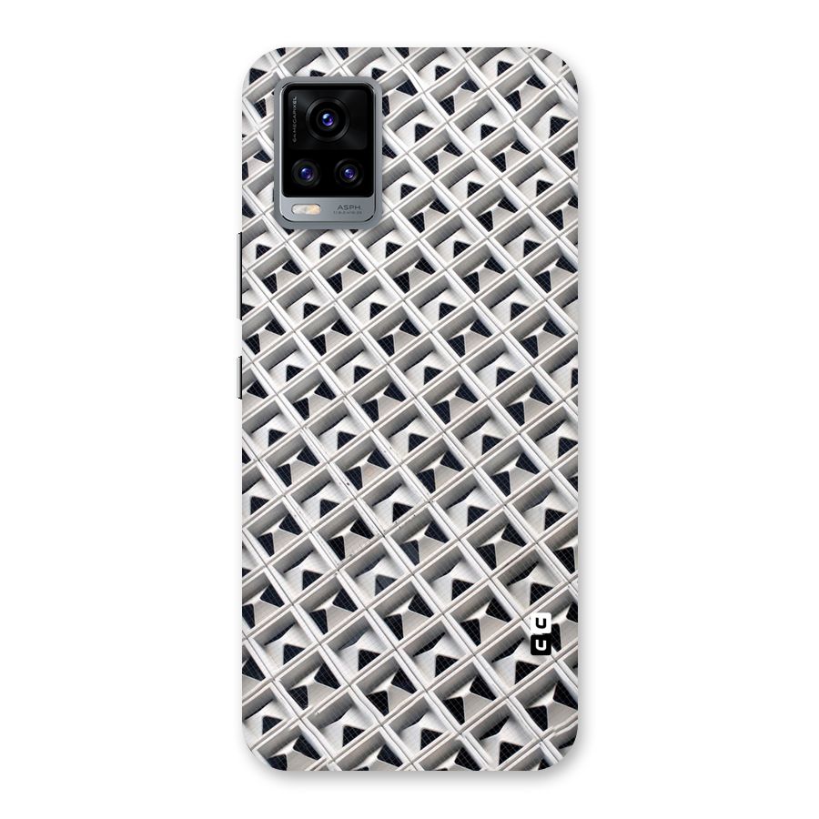 Check White Design Back Case for Vivo V20